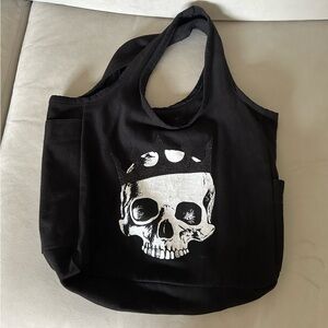 LAUREN MOSHI -  DIAMOND ROYAL SKULL TOTE BAG Canvas